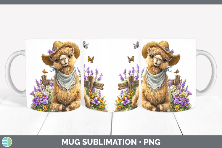 Camel Mug Wrap Safari Bandana Summer Sublimation Coffee Cup