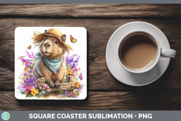 GorgeousSafari Bandana Summer Square Coaster design.