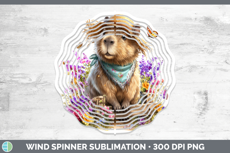 Capybara Wind Spinner Safari Bandana Summer Sublimation Spin