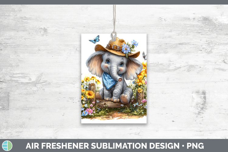 Elephant Air Freshener Safari Bandana Summer Sublimation Car