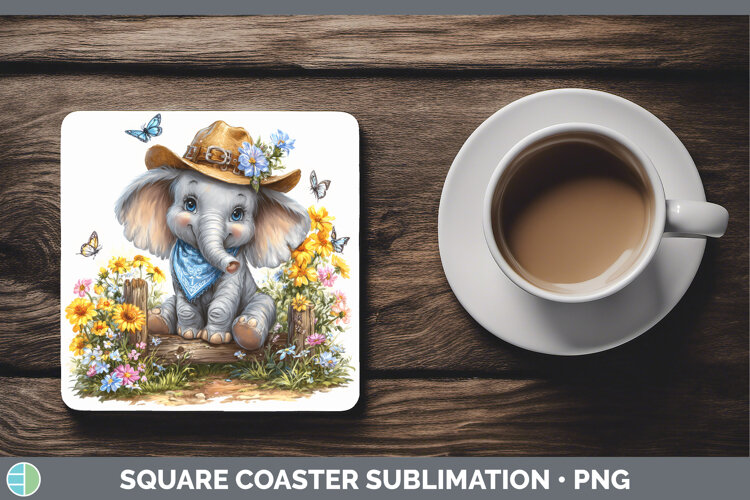 GorgeousSafari Bandana Summer Square Coaster design.