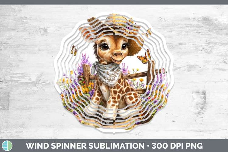 Giraffe Wind Spinner Safari Bandana Summer Sublimation Spinn