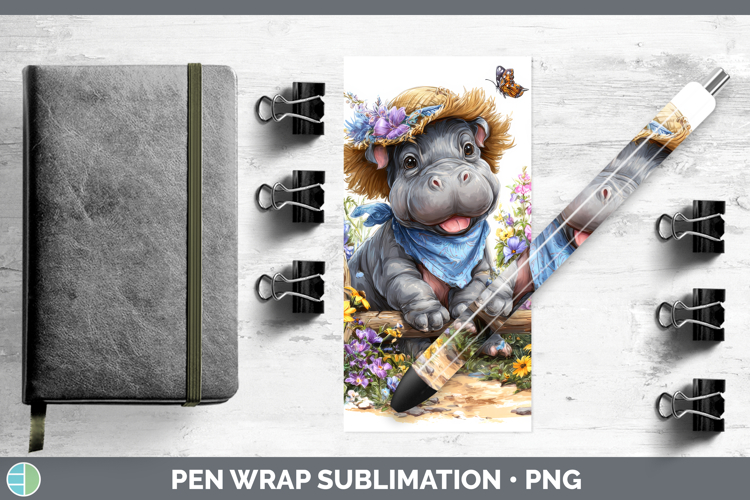 Hippo Pen Wrap Safari Bandana Summer Sublimation Pen Designs