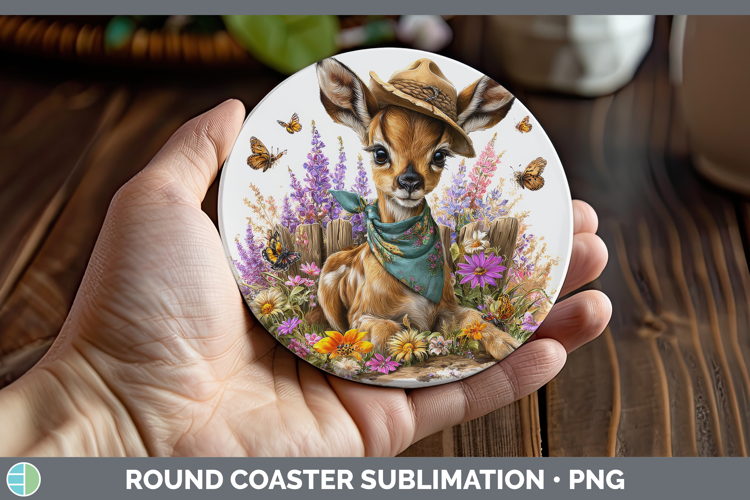 Impala Round Coaster Safari Bandana Summer Sublimation Coast
