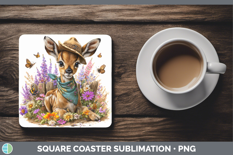 Impala Square Coaster Safari Bandana Summer Sublimation Coas