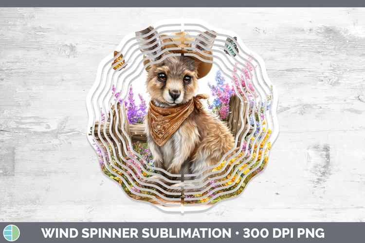 Kangaroo Wind Spinner Safari Bandana Summer Sublimation Spin