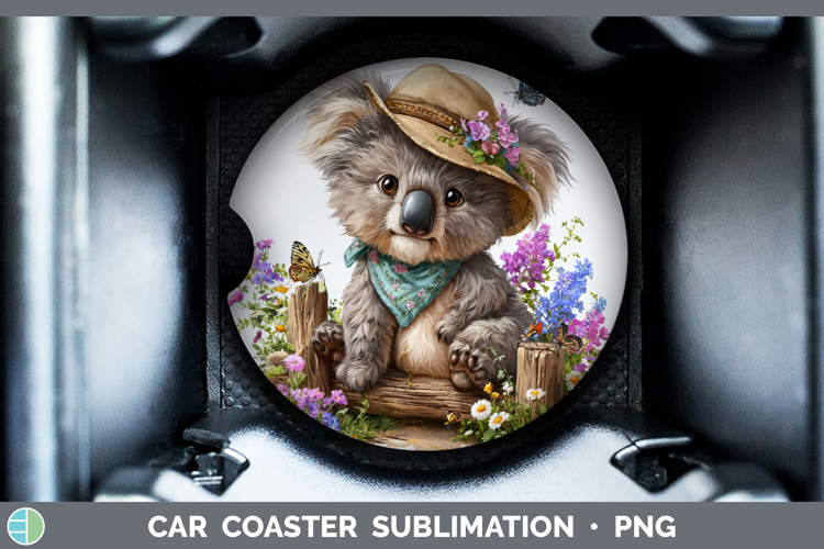 Koala Car Coaster Safari Bandana Summer Sublimation Designs