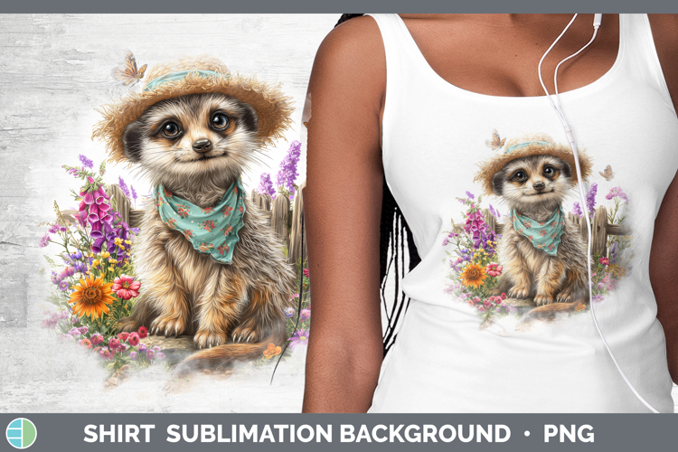 Meerkat Shirt Safari Bandana Summer Sublimation Background D