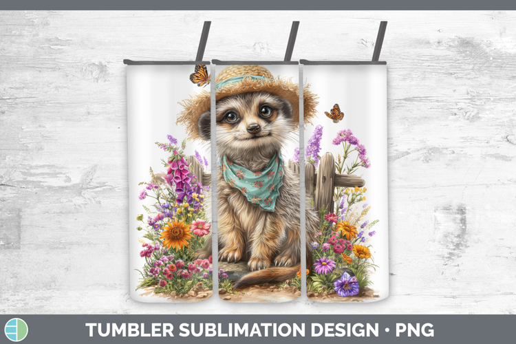 Meerkat Tumbler Safari Bandana Summer Sublimation 20 oz Skin