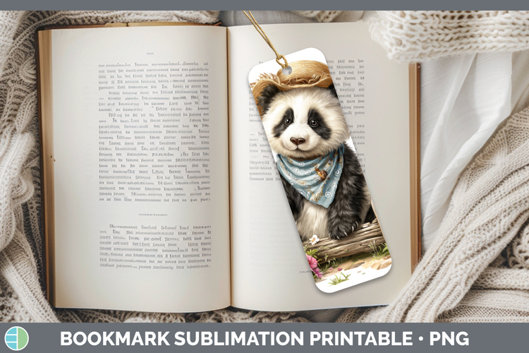 Panda Bear Bookmark Safari Bandana Summer Sublimation Printa