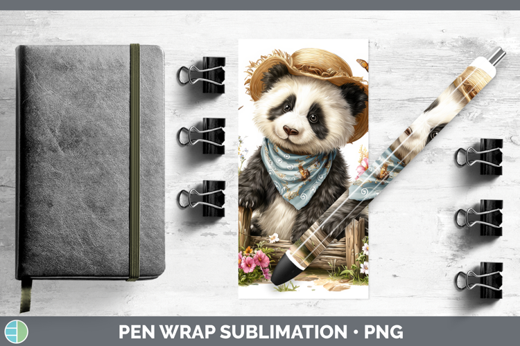 Panda Bear Pen Wrap Safari Bandana Summer Sublimation Pen De