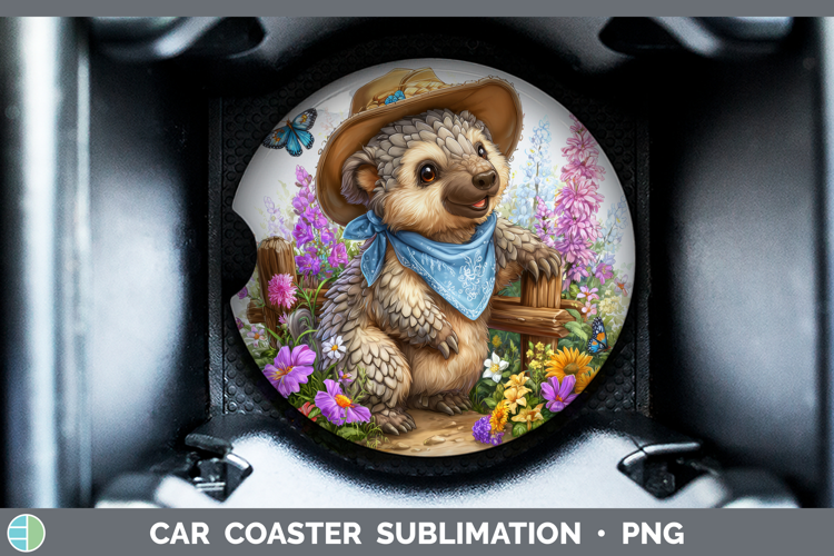 Pangolin Car Coaster Safari Bandana Summer Sublimation Desi