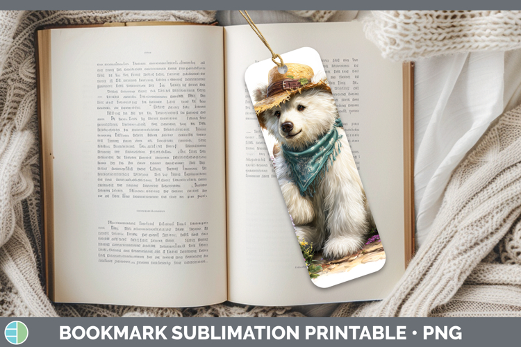 Polar Bear Bookmark Safari Bandana Summer Sublimation Printa