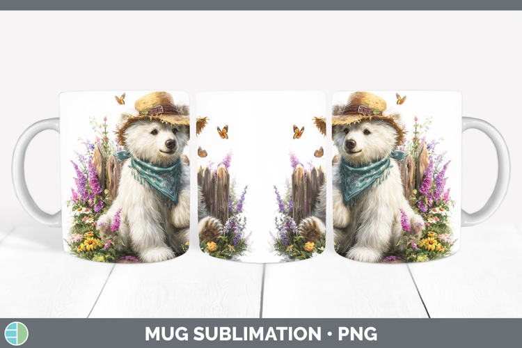 Polar Bear Mug Wrap Safari Bandana Summer Sublimation Coffee