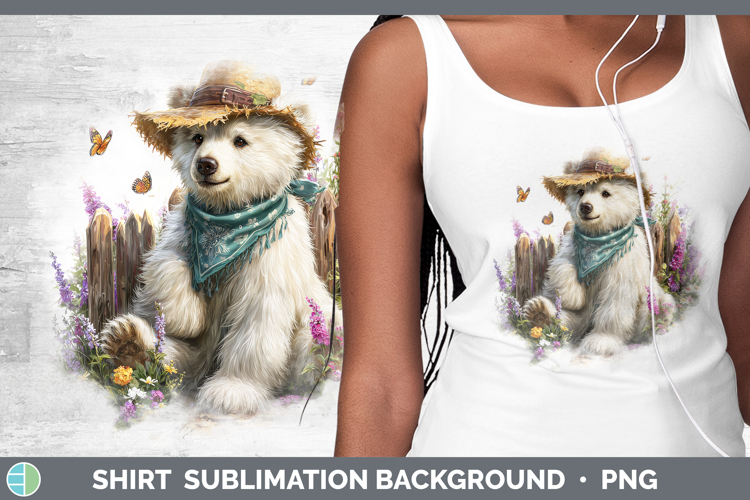 Polar Bear Shirt Safari Bandana Summer Sublimation Backgroun