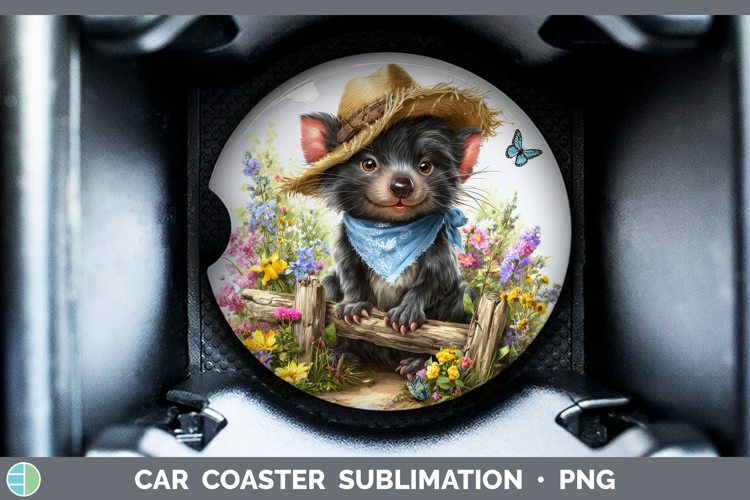 Tasmanian Devil Car Coaster Safari Bandana Summer Sublimatio