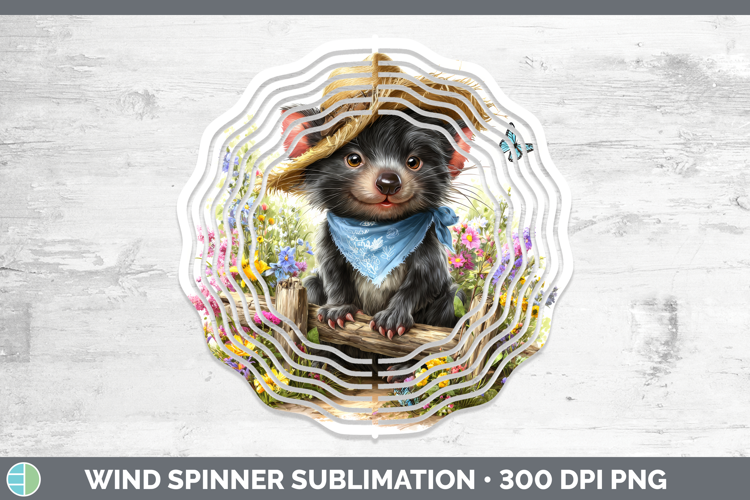 Tasmanian Devil Wind Spinner Safari Bandana Summer Sublimati