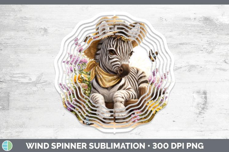 Zebra Wind Spinner Safari Bandana Summer Sublimation Spinner