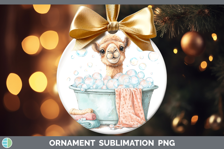 Camel Safari Bathtub Ornament Sublimation Design