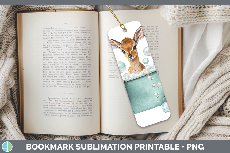 Impala Safari Bathtub Bookmark Sublimation Design