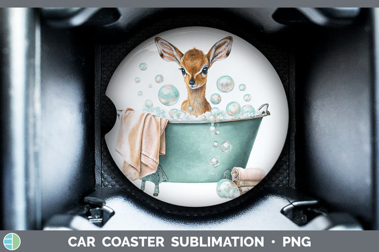 Impala Safari Bathtub Car Coaster Sublimation Design