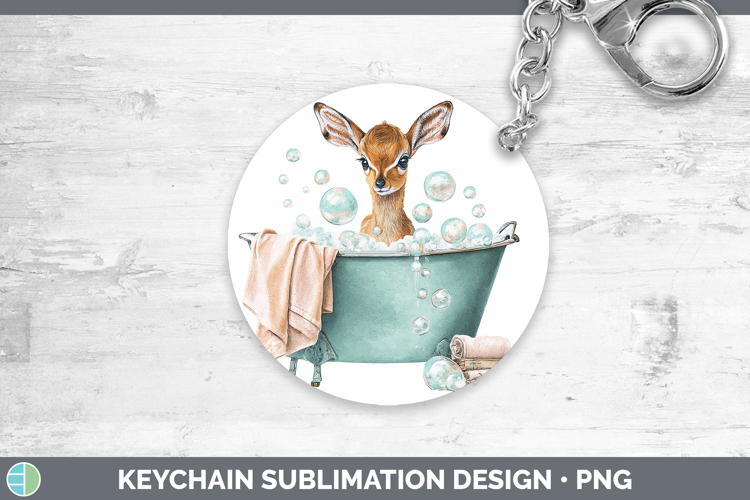 Impala Safari Bathtub Keychain Sublimation Design