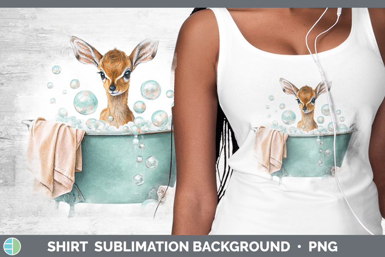 Impala Safari Bathtub Shirt Sublimation Design