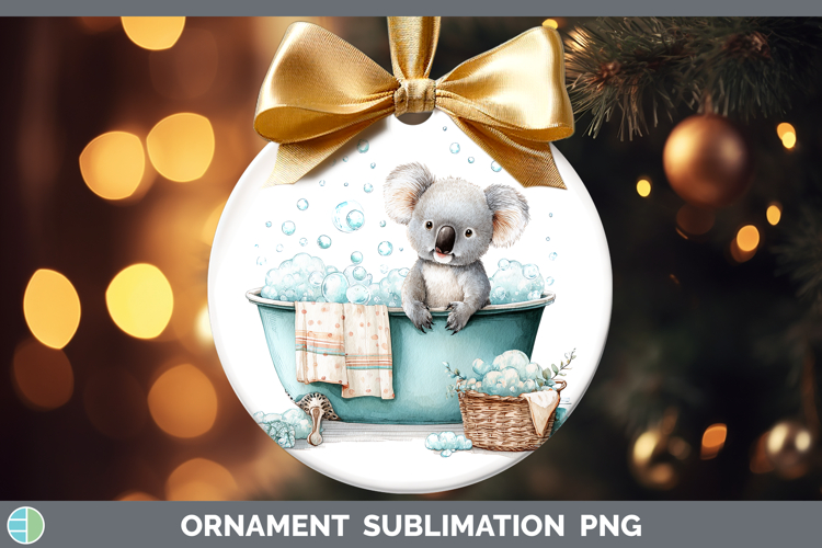 Koala Safari Bathtub Ornament Sublimation Design