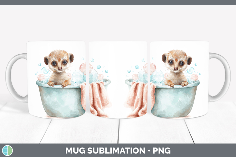 GorgeousSafari Bathtub Mug Wrap design.