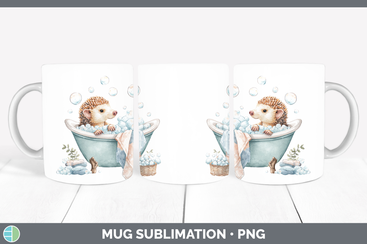 Pangolin Safari Bathtub Mug Wrap Sublimation Design