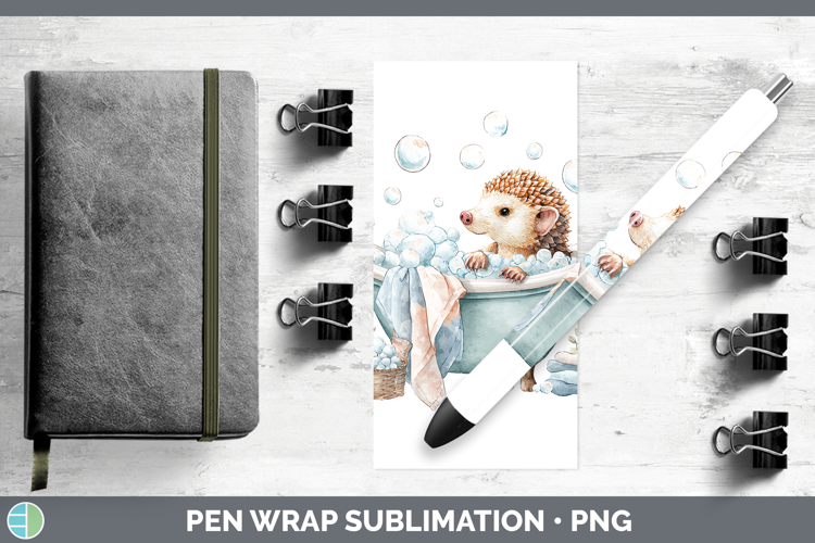 Pangolin Safari Bathtub Pen Wrap Sublimation Design