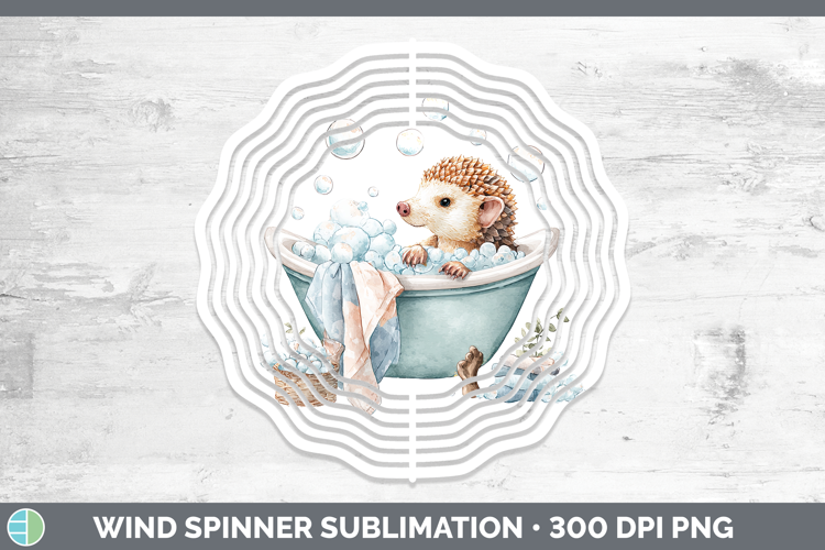 Pangolin Safari Bathtub Wind Spinner Sublimation Design