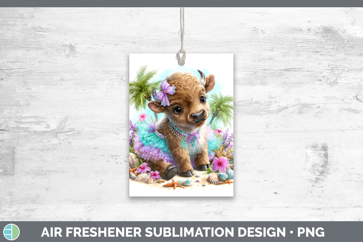 Safari Beach Buffalo Air Freshener Sublimation Car Freshener