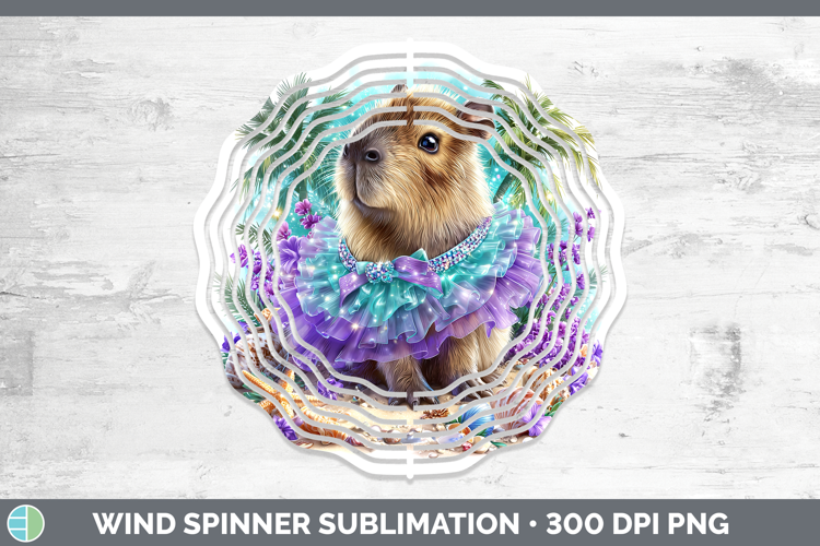 Safari Beach Capybara Wind Spinner Sublimation Spinner Desig