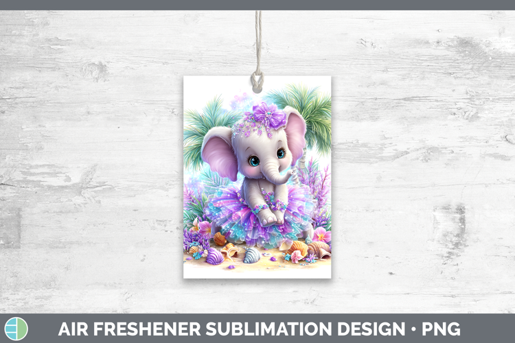 Safari Beach Elephant Air Freshener Sublimation Car Freshene