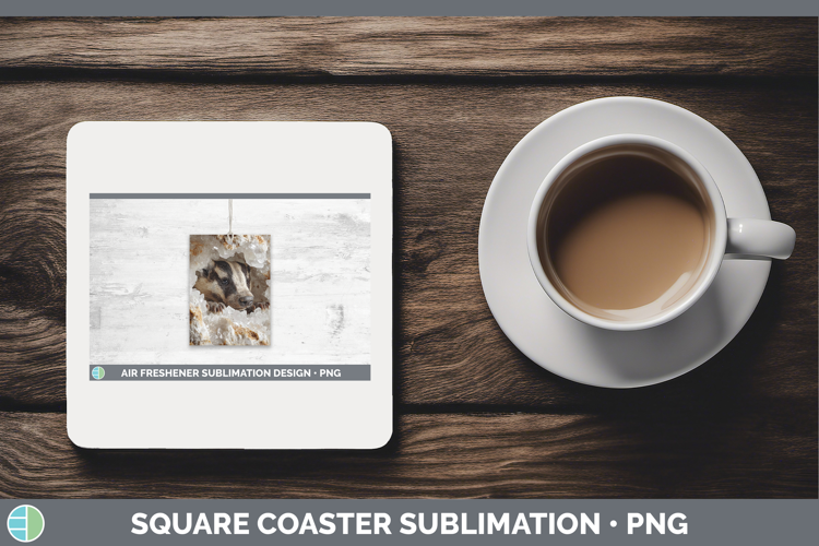 Safari Beach Elephant Square Coaster Sublimation Coaster Des
