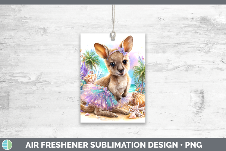 Safari Beach Kangaroo Air Freshener Sublimation Car Freshene