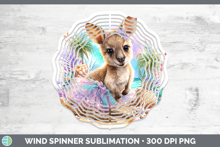 Safari Beach Kangaroo Wind Spinner Sublimation Spinner Desig