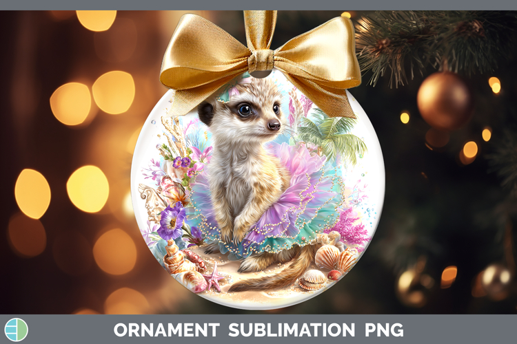 Safari Beach Meerkat Ornament Sublimation Bauble Designs