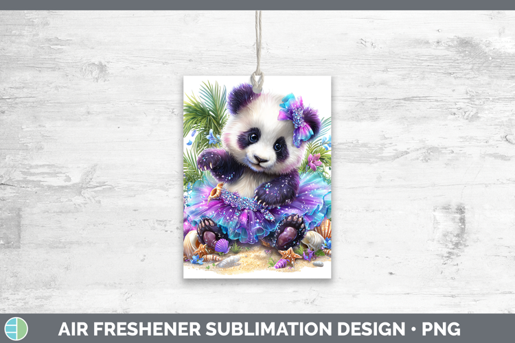 Safari Beach Panda Bear Air Freshener Sublimation Car Freshe