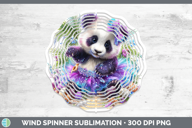 Safari Beach Panda Bear Wind Spinner Sublimation Spinner Des