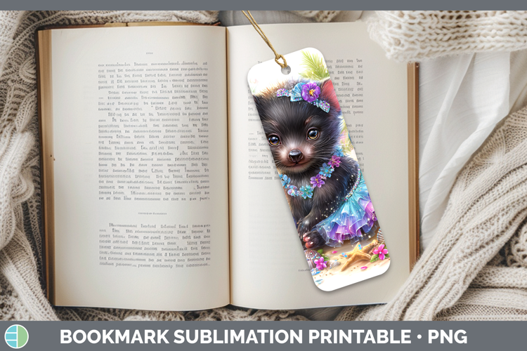 Safari Beach Tasmanian Devil Bookmark Sublimation Printable