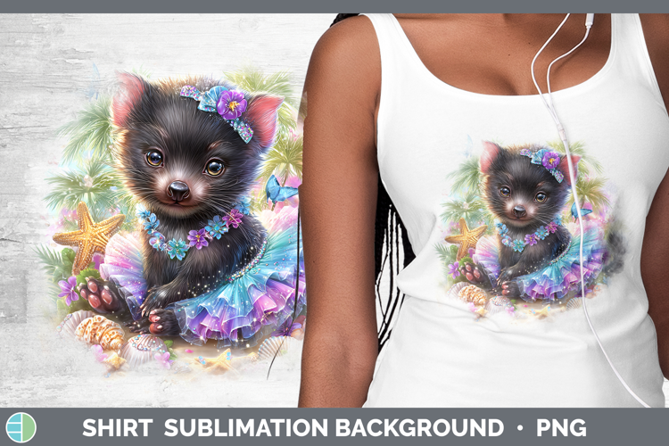 Safari Beach Tasmanian Devil Shirt Sublimation Background De