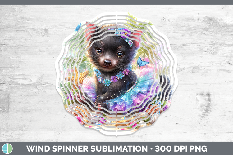 Safari Beach Tasmanian Devil Wind Spinner Sublimation Spinne