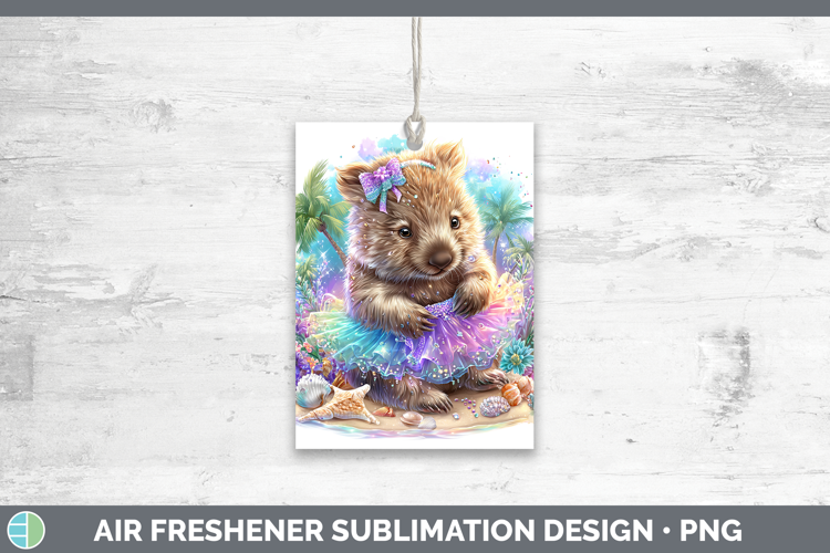 Safari Beach Wombat Air Freshener Sublimation Car Freshener