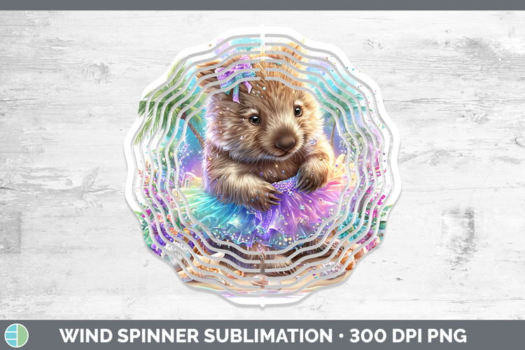 Safari Beach Wombat Wind Spinner Sublimation Spinner Designs