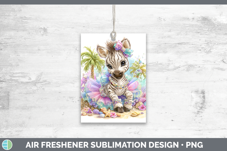 Safari Beach Zebra Air Freshener Sublimation Car Freshener D