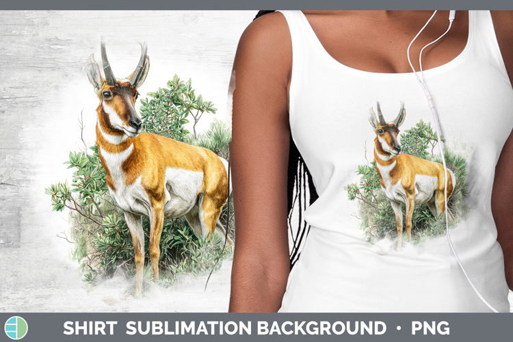Antelope Safari Botanicals Shirt Sublimation Design