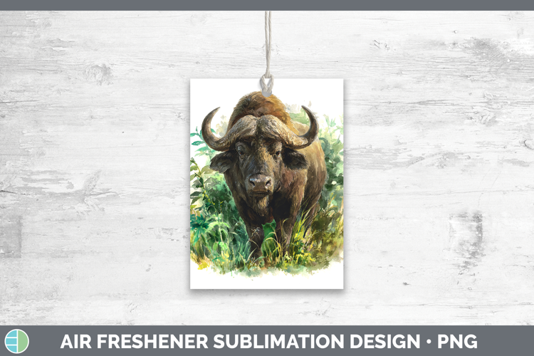 Buffalo Safari Botanicals Air Freshener Sublimation Design