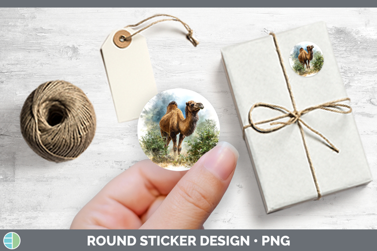 Camel Safari Botanicals Stickers Design